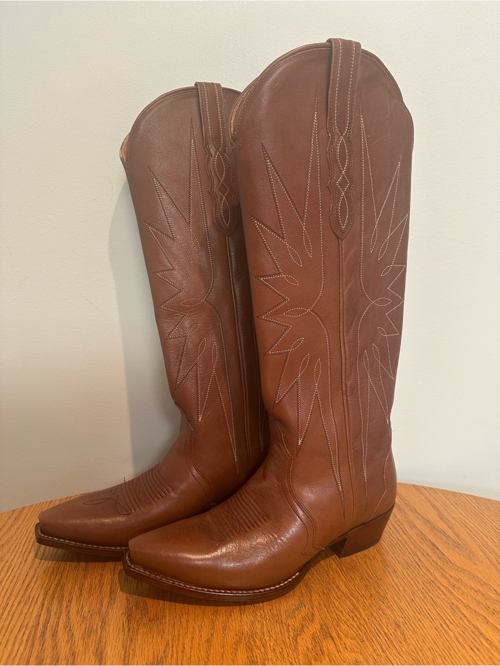 Women’s Loretta Tecovas Brown Leather Western Cowboy Boots